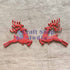 Multicolor Deer Christmas Decor Pack Of 6