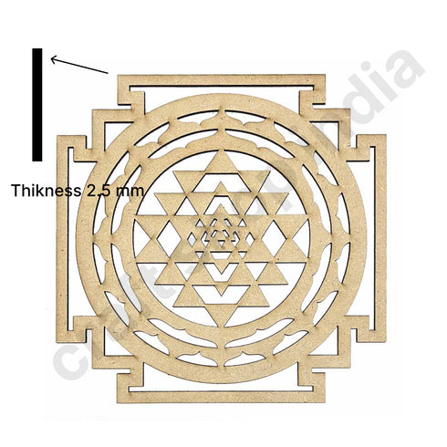 Shri Yantra Design MDF Cutout Base for DIY