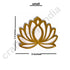 3 Different Sizes White Velvet & Golden Acrylic Lotus Set of 18