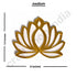 3 Different Sizes White Velvet & Golden Acrylic Lotus Set of 18