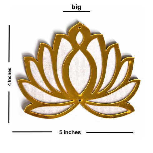 White Velvet & Golden Acrylic Lotus