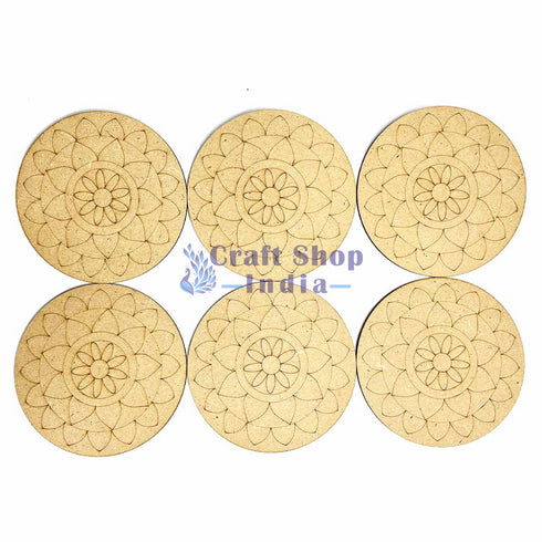 Mandala Design Coaster Set of 6