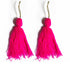 Pink Color Woolen Tassels Pack Of 5
