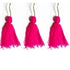 Pink Color Woolen Tassels Pack Of 5