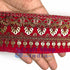 Metallic Work With Red Velvet Border- ( 9mtr)