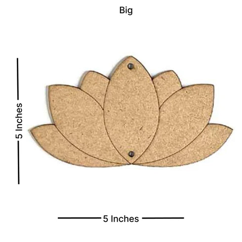 Jharokha With Pichwai Lotus Mdf Cutout 13 inches Set of 2