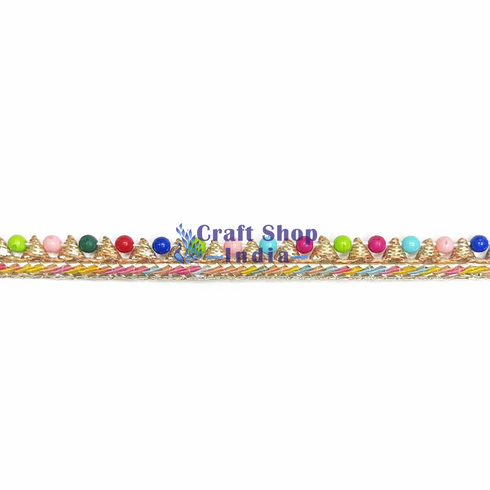Multicolored Beads Lace (9 Meter)
