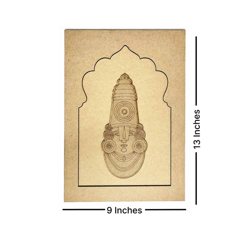 Jharokha With Lord Balaji Mdf Cutout 13 inches Set of 2