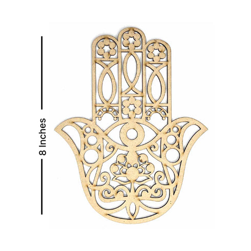 Jharokha With Hamsa Hand Mdf Cutout 13 inches Set of 2