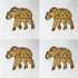 Mdf Engraved Elephant Set Of 6