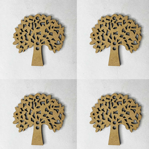 Mdf Tree Shape Set Of 6