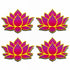 Pink Lotus Flower Set of 6 (Medium)