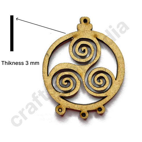 Mdf Pendent Or Ear Ring Cutting Shape Set Of 6