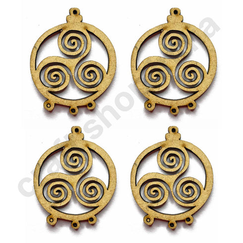 Mdf Pendent Or Ear Ring Cutting Shape Set Of 6