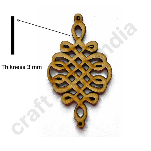 MDF Chinese Button Cutting Shape Set Of 6