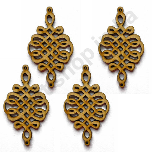 MDF Chinese Button Cutting Shape Set Of 6