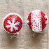 Red & White Color Christmas Bauble Pack Of 6