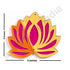 3 inches Rani Pink Velvet & Golden Lotus Set Of 6