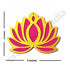 3 Different Sizes Red Velvet & Golden Acrylic Lotus Set of 18