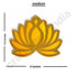 3 Different Sizes Yellow Velvet & Golden Acrylic Lotus Set of 18
