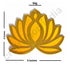 3 Different Sizes Yellow Velvet & Golden Acrylic Lotus Set of 18