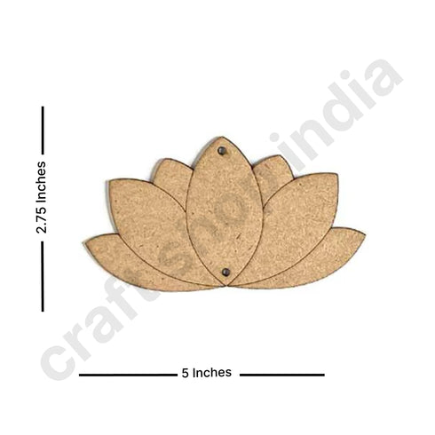 Engraved Mdf Cutout Of Pichwai Cow & Lotus Set of 8