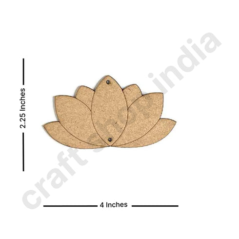 Engraved Mdf Cutout Of Lotus Set of 6