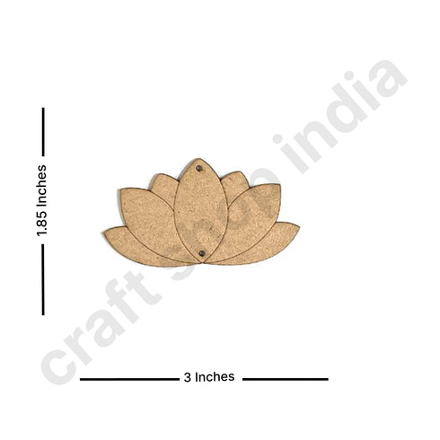 Engraved Mdf Cutout Of Lotus Set of 6