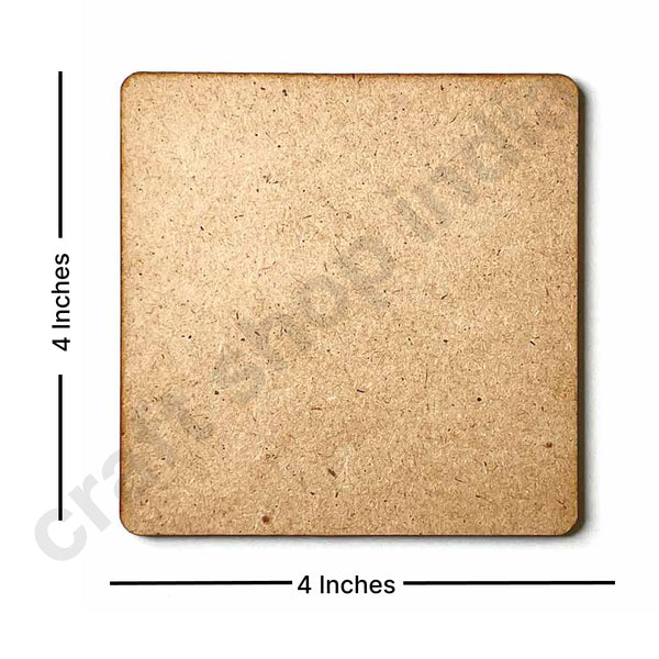 Square Mdf Base Set of 6 | square MDF | Craft Shop India | Craft Store | Art Craft | Craft | Decoration | Project | DIY | Collection