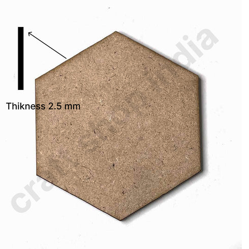 Hexagon Mdf Base Set of 6