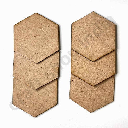 Hexagon Mdf Base Set of 6