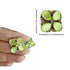 Pista Green Color Square Fancy Buttons Set Of 5