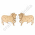 Pichwai Cow Engraved Set of 6