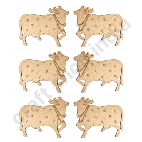 Pichwai Cow Engraved Set of 6