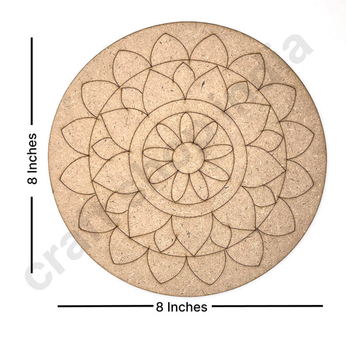 Mandala Design MDF Engraved Base