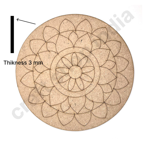 Mandala Design MDF Engraved Base