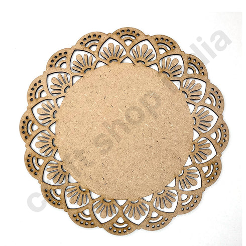 Mandala With Flower Shape Design MDF Engraved Base