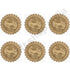 Round Shaped MDF Engraved Madhubani Mithila Design Coaster Set of 6