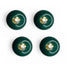 Bottle Green Color Round Fancy Buttons Set Of 10