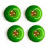 Parrot Green Color Round Fancy Buttons Set Of 10