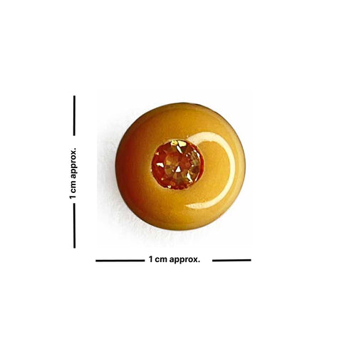 Peach Color Round Fancy Buttons Set Of 10