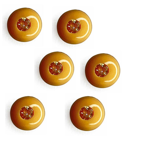 Peach Color Round Fancy Buttons Set Of 10
