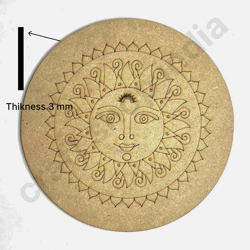 Chandroli Design Engraved Wall Plate Base With Frame