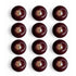 Wine Color Round Fancy Buttons Set Of 10