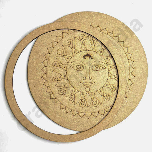 Chandroli Design Engraved Wall Plate Base With Frame