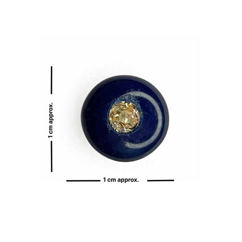 Blue Color Round Fancy Buttons Set Of 10