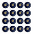 Blue Color Round Fancy Buttons Set Of 10