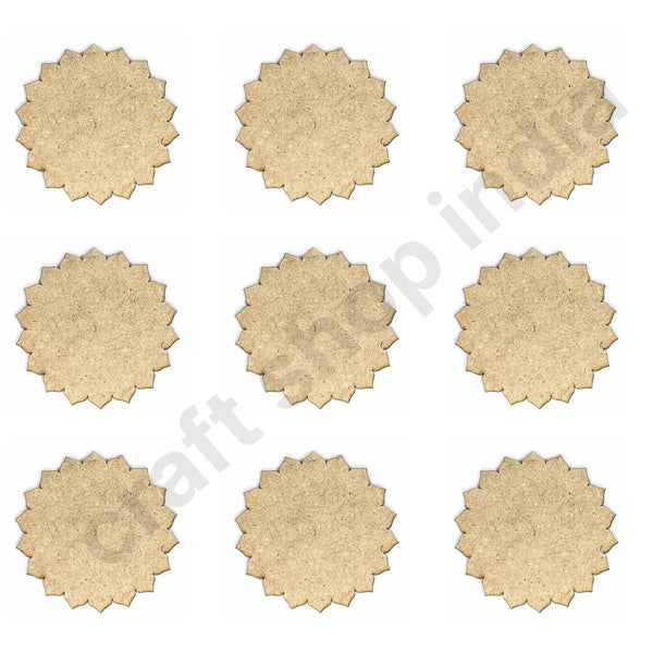 Star II Mdf Base Set of 6 | Craft Shop India | Mdf Cutourts | MDF
