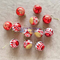 Red Color 3 Different Designs Christmas Bauble Pack Of 12