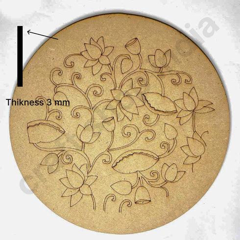 Alekhan Design Engraved Wall Plate Base With Frame